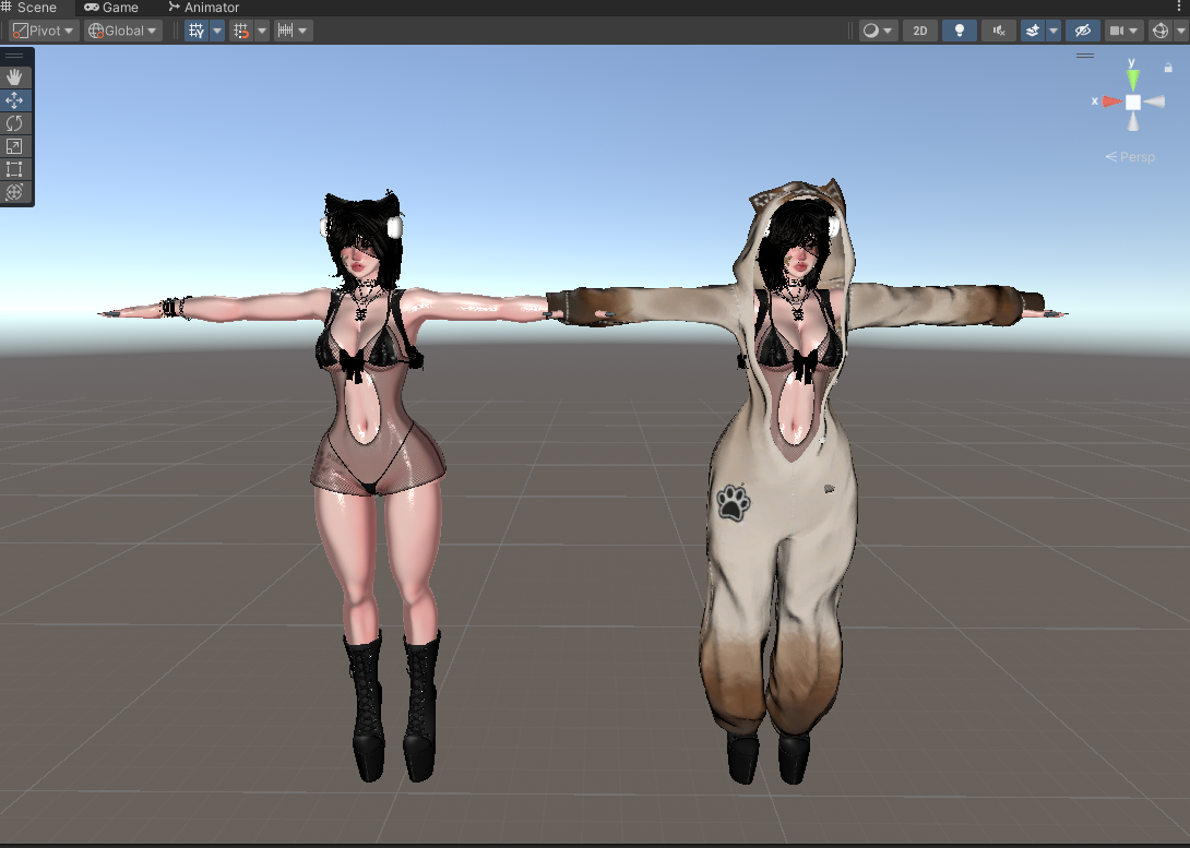 VRChat 頭像服裝修改委託範例 3 (Avatar Commission Portfolio)